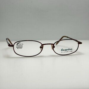 Esquire T-10 Brown Titanium Eyeglasses Eye Glasses Frames 48-18-135